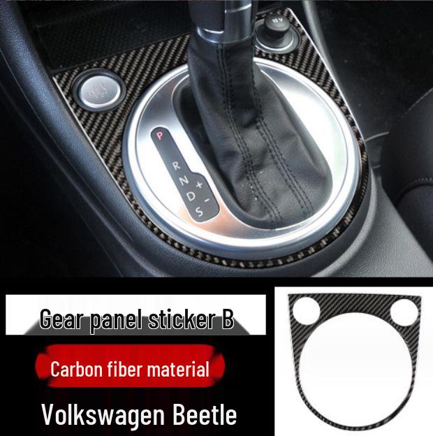 Carbon Fiber Interior Gear Shift Door Handle Patch for Volkswagen New Beetle Center Console