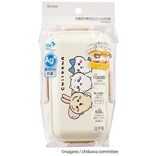 Skater Bento Box Chiikawa 530ml Antibacterial Fluffy Dome Lid for Women Made in Japan PFLB6AG-A