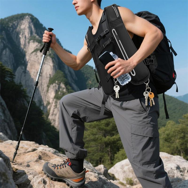 Running Vest Water Vest 4L Lightweight Adjustable Chest Straps Reflective Water Bladder Bag For Men Outdoor Activities Cycling
