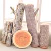 Creative Tree Stump Plush Cushion - Colorful Simulated Wood Design Pillow and Toy