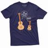 Men's Guitar T-shirt Funny Ukulele Father Tee Shirt Guitarist Gifts Music Band Musician Tee Shirts Humorous Tee