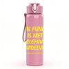 1PC Man Function Not Helmut Slogan Print 750ml Color Plastic Sports Water Bottle Leakproof Flip Straw Lid Suitable for Sports Office Home Use