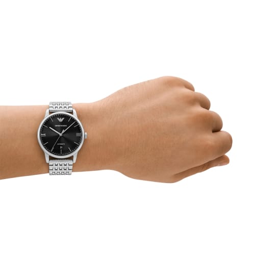 Emporio Armani Men's Silver Watch NA AR60081