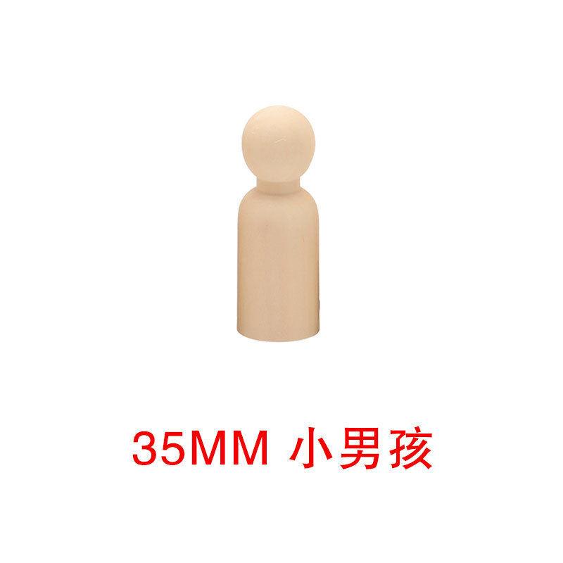 Little Wooden Man Wooden Man Children Graffiti Creative Color Painted Wooden Doll DIYDecoration toys Male and Female