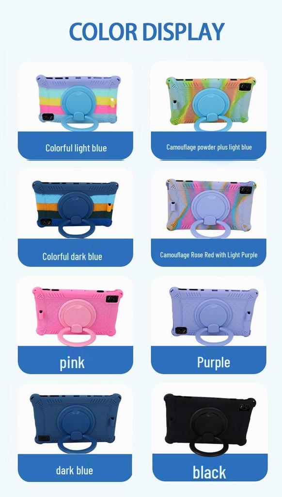 Rotatable Leather-Texture Silicone Case for Teclast T40 5G Tablet, Anti-Drop Protection