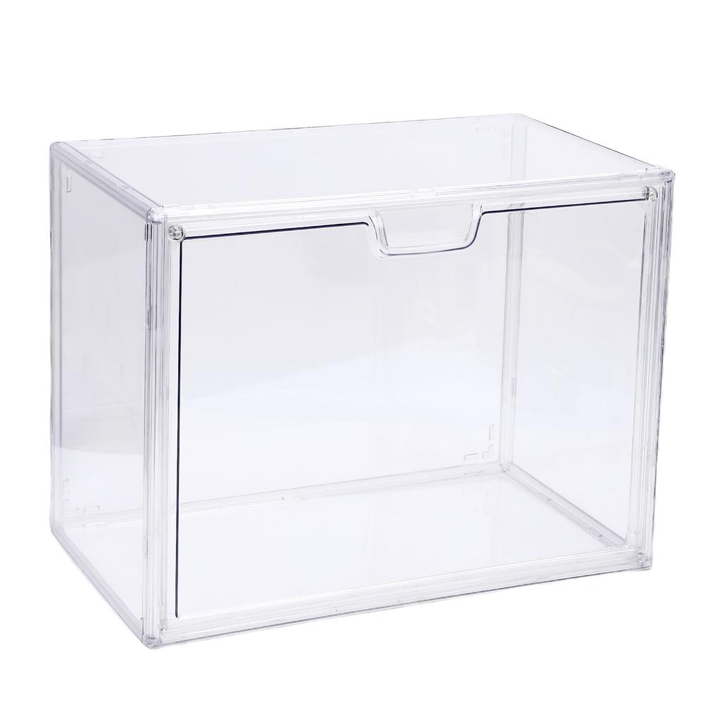 Figures Display Case Transparent Acrylic Airtight Stackable Figures Showcase for Dolls Collectibles Books