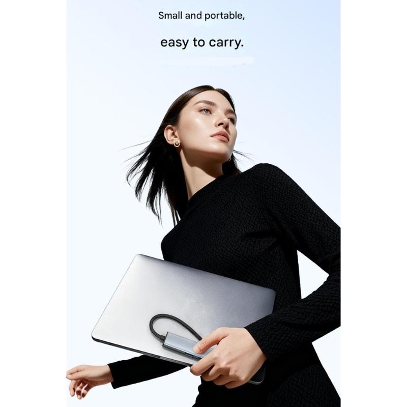 USB3.0 Type C Expansion Dock 4Port Super Speed 5Gbps for PC Mouse Keyboards Plug and Play Portable Design