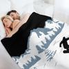 Snowboard, Snowboarder and Mountains, Snowboarding Throw Blanket Cute Plaid For Baby Luxury Thicken Warm for Winter Blankets