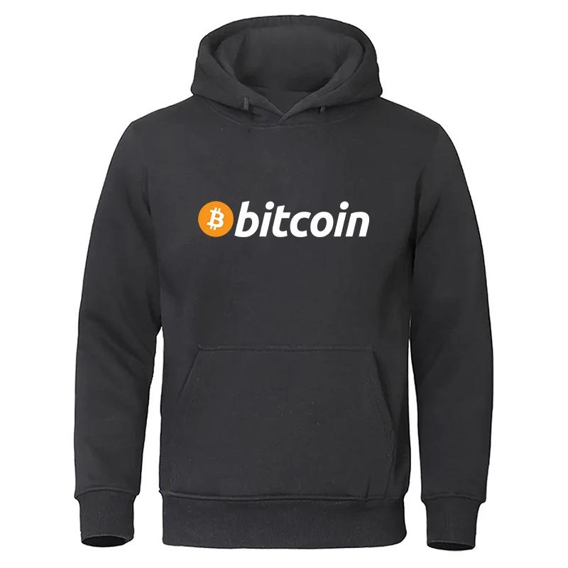 Men's Bitcoin Print Hoodie Hot Selling Casual Fashion Hoodie Unisex Retro Casual Sweatshirt Long Sleeve Pullover