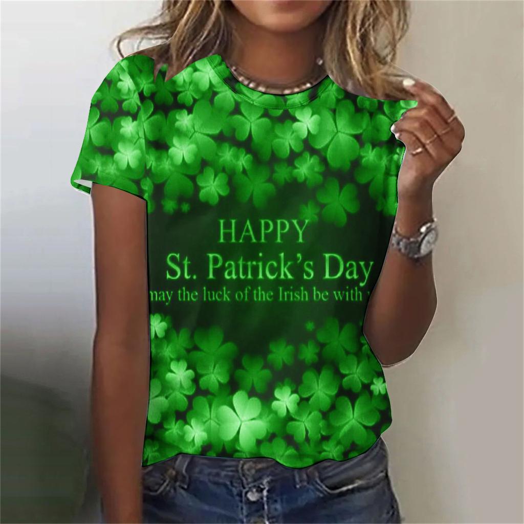 Women's T-shirt 3D Pattern Printed Casual Short Sleeved O-Neck Top Fashionable Street Women's Clothing