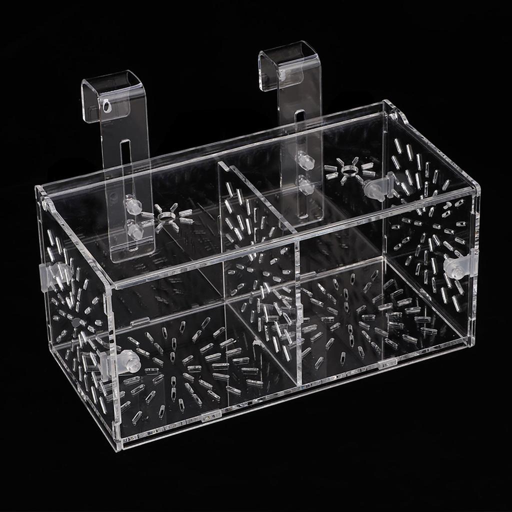 Acrylic Transparent Fish Breeding Isolation Box Aquarium Hatchery Incubator Holder(A)