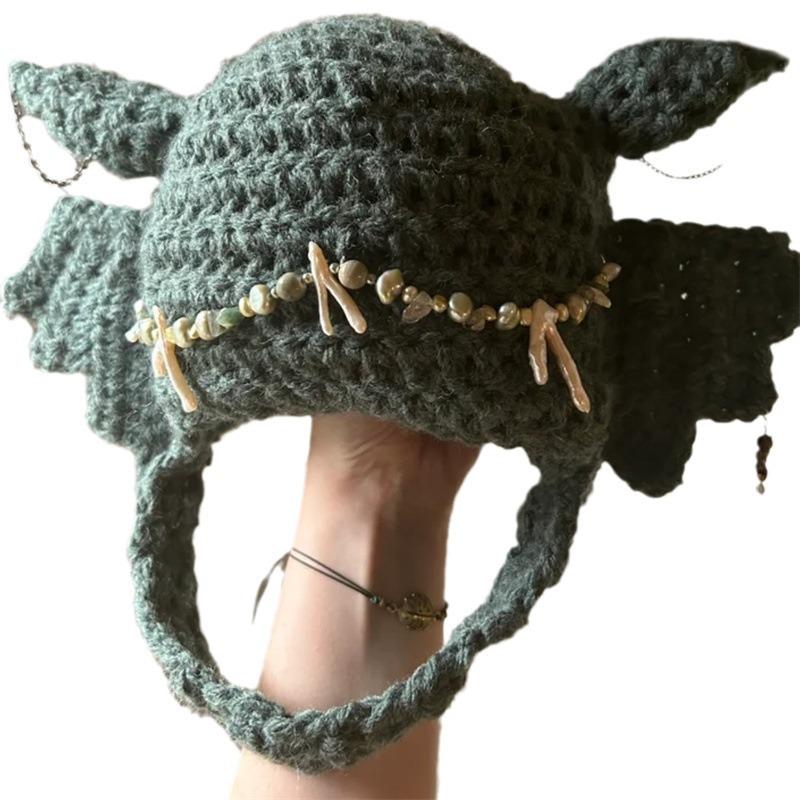 Knitted Ruffle Bucket Hat Flower Short Brim Bucket Hat Pleated Edge Adult Hat