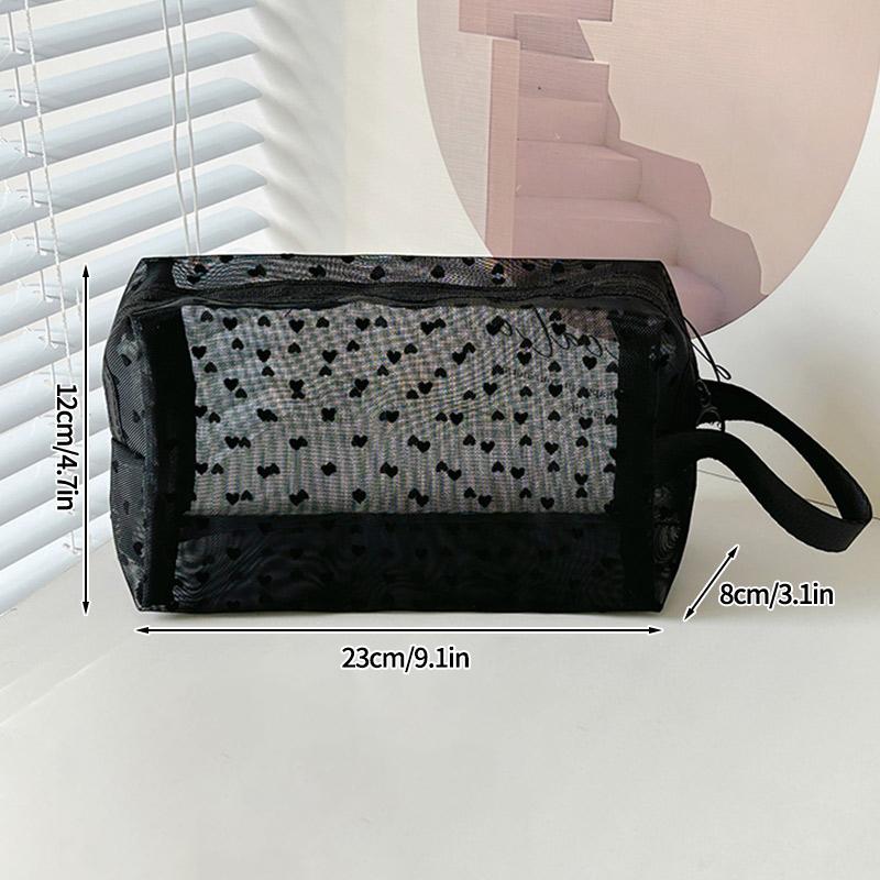 Women Mesh Cosmetic Bag Clear Makeup Bags Travel Storage Make Up Organizer Zipper Toiletry Pouch Portable Lipstick Beauty Case