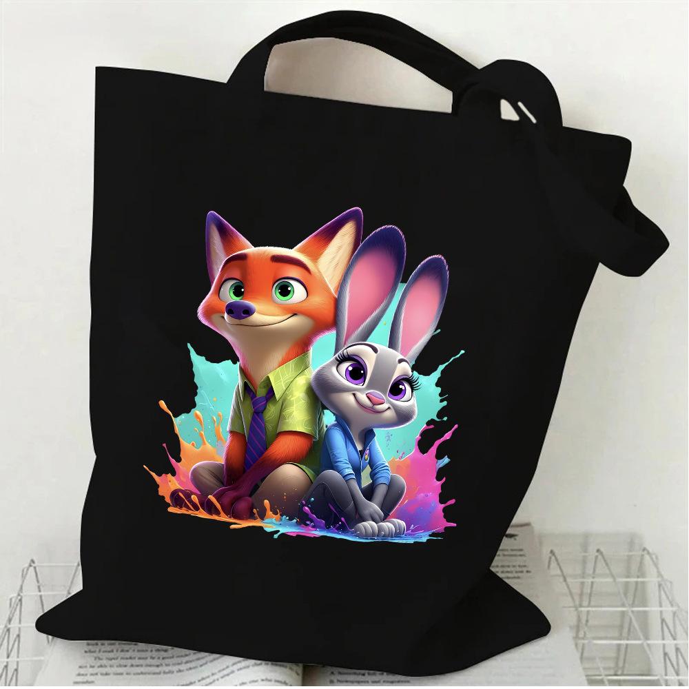

Zootopia 2 Printed Canvas Bag, Instagram-worthy Tote Shoulder Bag 0205 39*34cm