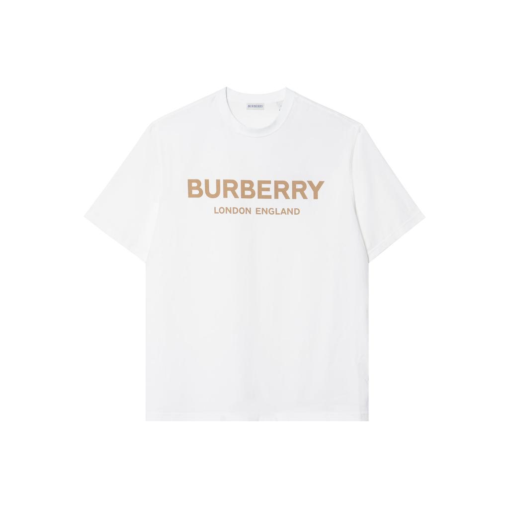 Burberry T-shirts Homme Blanc Col Rond Modéré 81042341