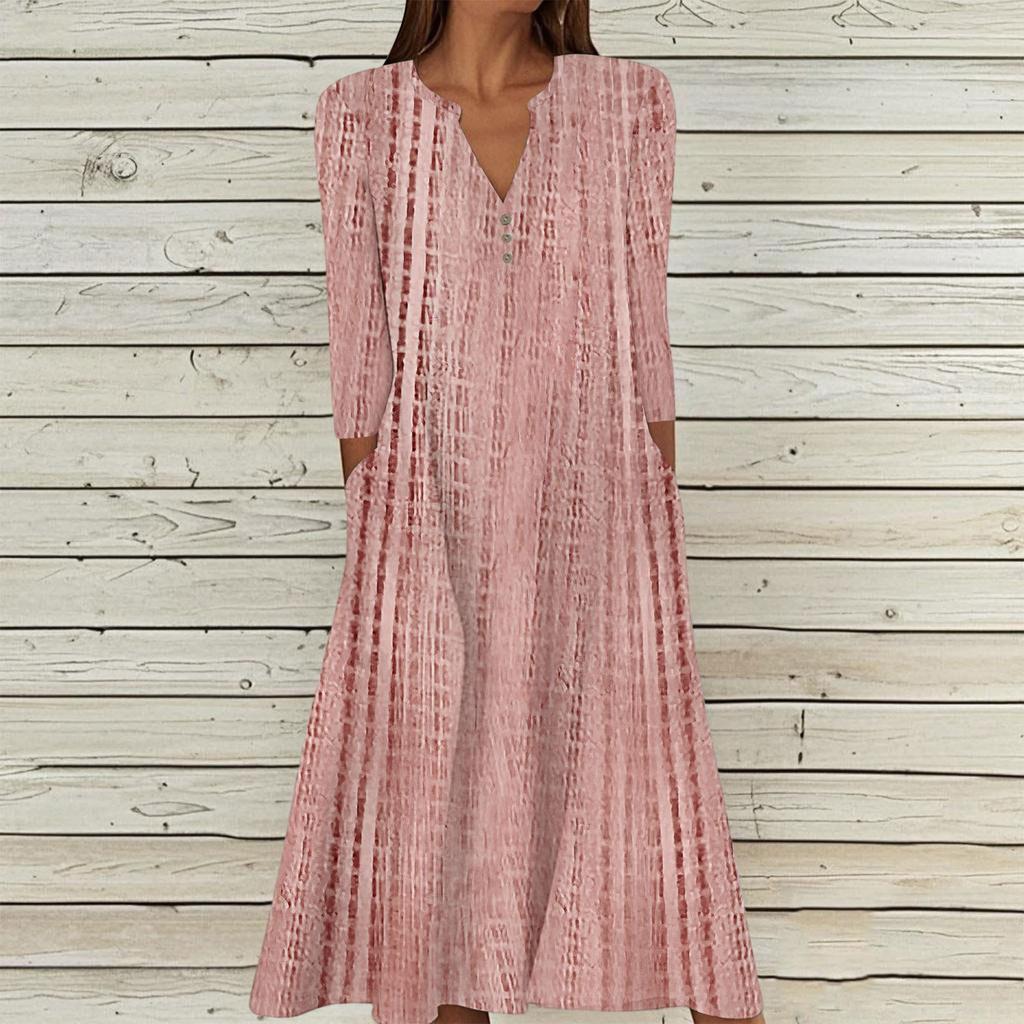 Women's Casual And Fashionable Round-neck Sleeveless Mid Length Dress