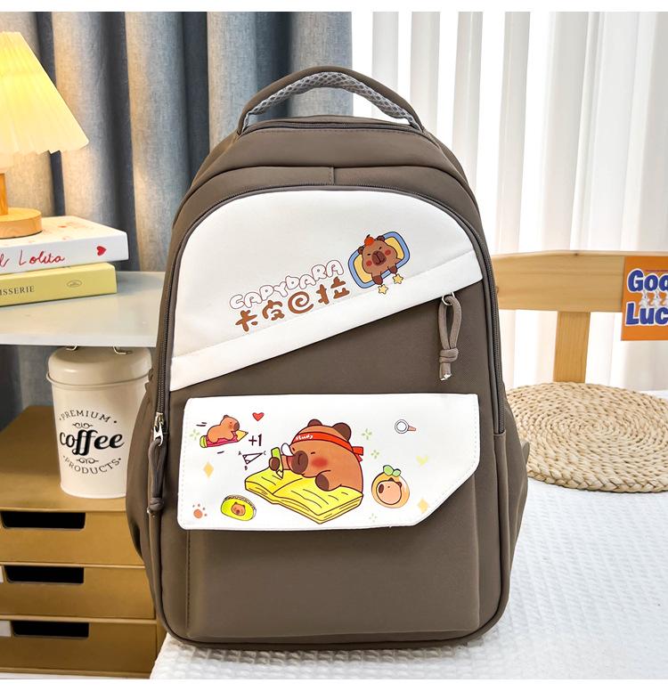 2025 Japanischer Niedlicher Capybara Rucksack: Leicht & Süß für Junior- und Senior-Highschool-Schüler