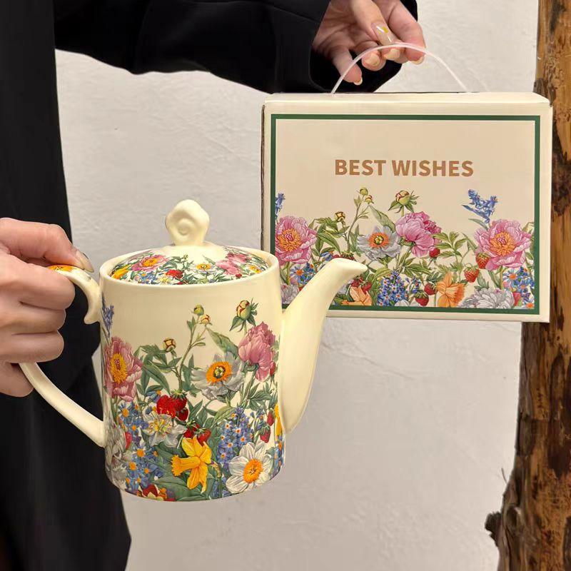 

Premium Ceramic Kettle, Large-Capacity Teapot 2025 Tea Set, Souvenir, Housewarming Gift For Girls