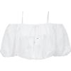 Women's Tie-Shoulder Puff Sleeve Chiffon Blouse