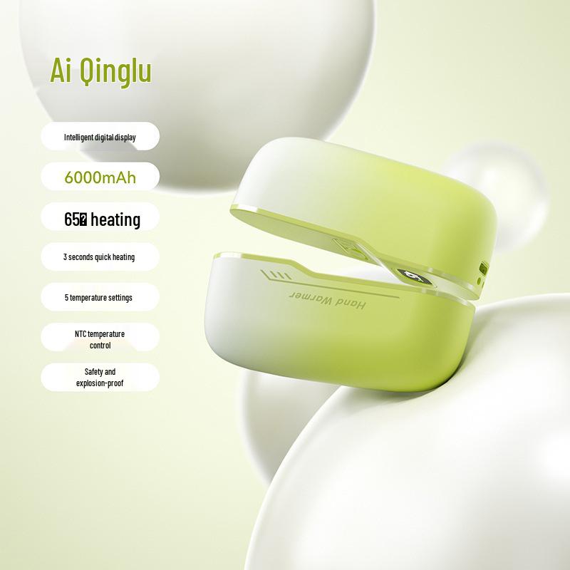 2025 Gradient Color Magnetic Hand Warmer with Digital Display - Two-in-One Detachable Design