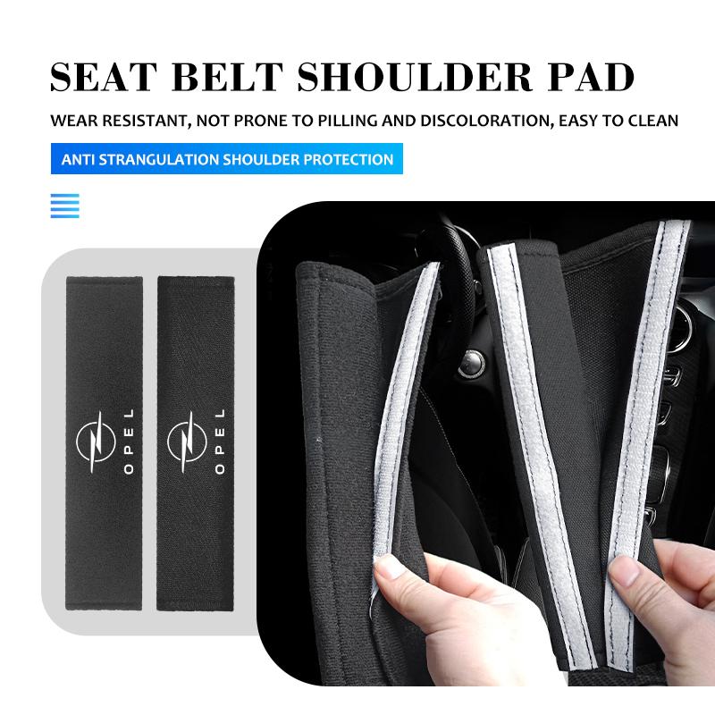 Car Seat Belt Shoulder Pad Universal Auto Accessories For Opel Corsa D Astra G H J K F Mokka C Zafira B Vectra