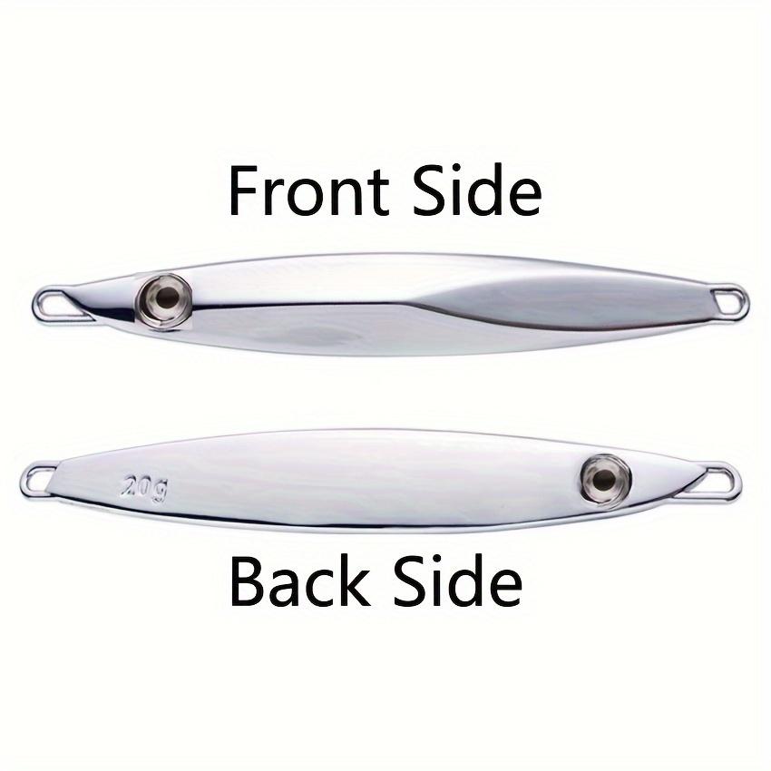 FTK Fischköder Unterwasser-Metallplatte zum Trolling, Entwickelt für Barsch und Forelle, Erhältlich in Silber, Gewicht 60G, 80G, 100G