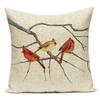 Country Style Cushions Cover Bird Feather Throw Pillow Case Home Decorative Sofa Bed Car Polyester Pillow Cover
