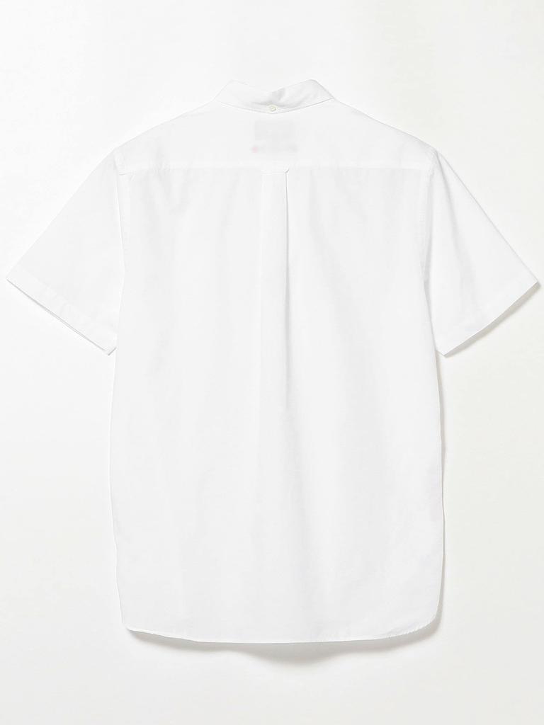 Beams Plus Lässiges farbiges Kurzarmhemd Größe 38010040563 Herrenhemd, Popeline, Button-Down, Weiß, M,