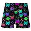 Summer Beach Style 3D Printed Loose Plus Size Quick Drying Shorts