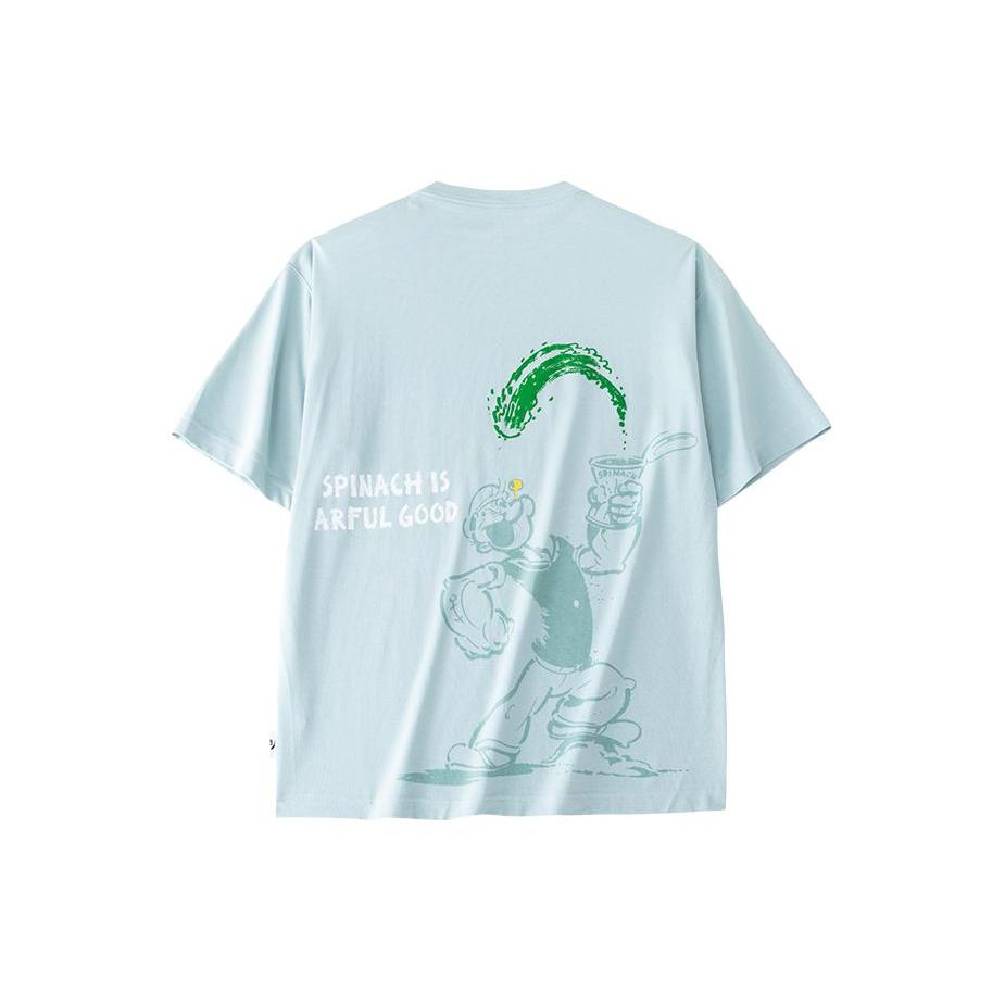 Anta x POPEYE T Shirt Men s Crystal Blue 152428150-3 M