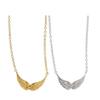 Gelaagde Engelenvleugel Hanger Ketting, Roestvrij Staal Sleutelbeen Ketting Sieraden voor Unisex Dagelijkse Kleding en Cadeau Styling