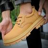 Men's Handmade Rubber Sole Non-slip Waterproof Casual Leather Shoes Men's Shoes Genuine Leather Casual Outdoor Work Shoes