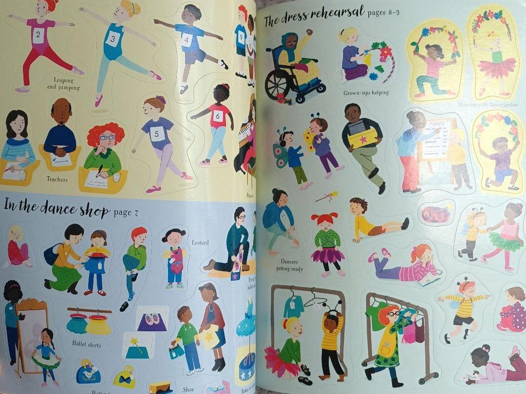 [USED] Usborne stickerbook set of 4 for girls