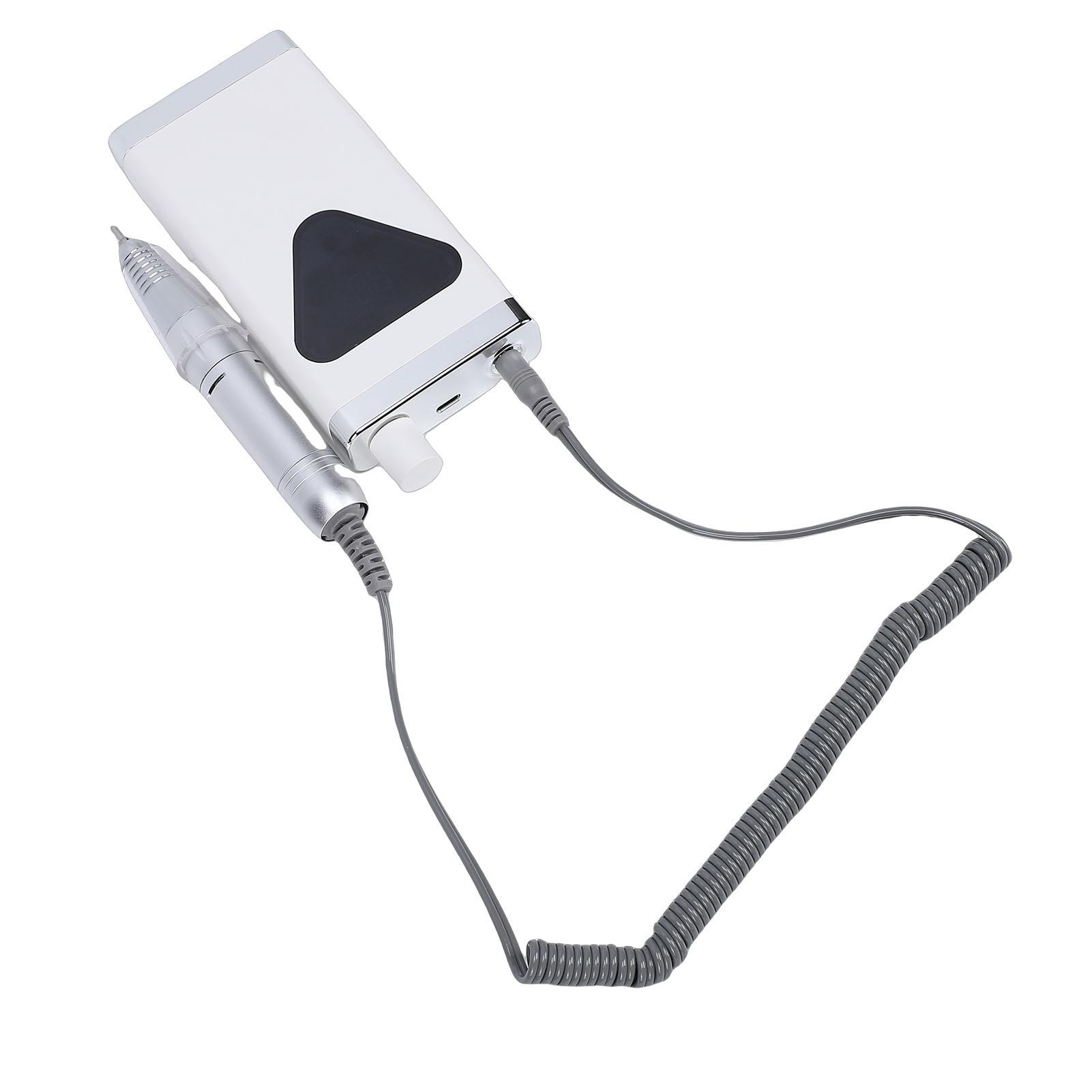 Electric Nail Drill 45000RPM Re able Cordless Nail File Machine with LED Display for Acrylic Gel