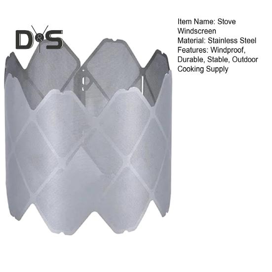Kuchenka kempingowa Osłona przeciwwiatrowa Ultralekki Stojak ze stali nierdzewnej na kuchenkę alkoholową Osłona przeciwwiatrowa Wielofunkcyjna Pokrywa lampy na kemping na zewnątrz, wędrówki