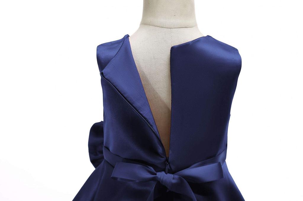 Suerba Dress for Piano and Formal Occasions Children's Recitals, Weddings, Shichi-Go-San, (130, Navy)