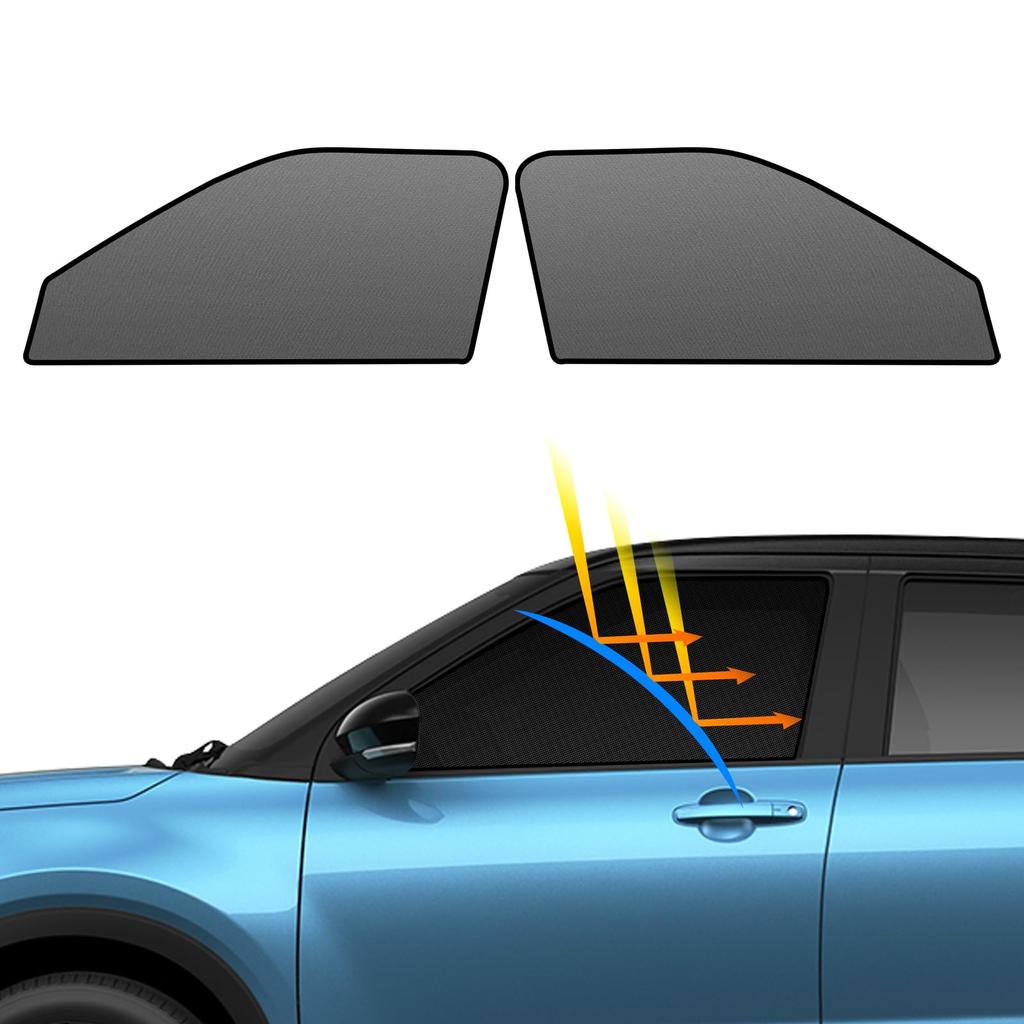 BLUESEATEC Toyota RAIZE A200 Serie Mesh-Sonnenblenden für Seiten Fahrer und Beifahrer 2 Stück Lichtundurchlässig (H31.11-Gegenwart) - Seiten,