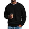 Men's Color -Lined Long Sleeve Neck Sweatshirt with Pocket for Fall and Winter