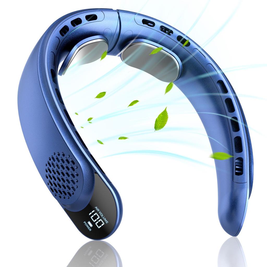 Silent Cooling Neck-Hanging Mini Fan: Rechargeable USB, Long Battery Life