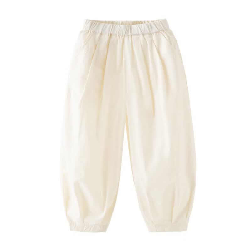 Dave & Bella Girls' Cotton Cropped Casual Pants