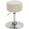 Chenille Dressing Stool, Swivel Makeup Stool, Height-Adjustable, 51-66 cm, Cream