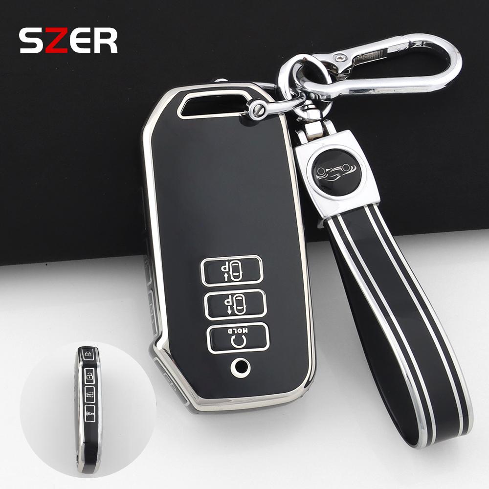 Tpu Car Key Case Cover For Kia Sorento Mq4    Ev6 K8 V6 For Kia Sportage  Remote Key Shell Protector Keychain