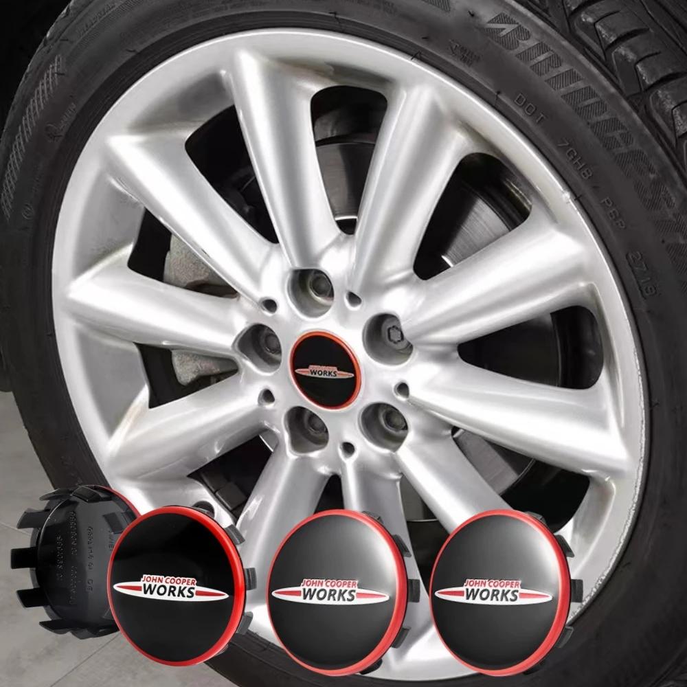 4ks 54mm 56mm Logo John Cooper Works Znak Krytky Středů Koleček Auta Kryty Ráfků Koleček Kryt Stylingové Doplňky pro MINI JCW