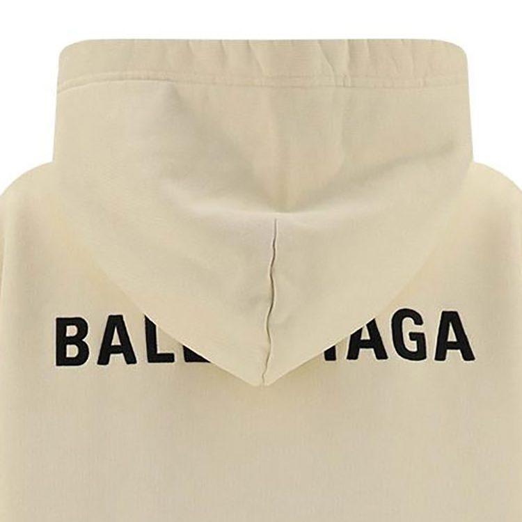 Balenciaga Sweatshirt Loose Fit Women's Ivory White 578135TMVF59069