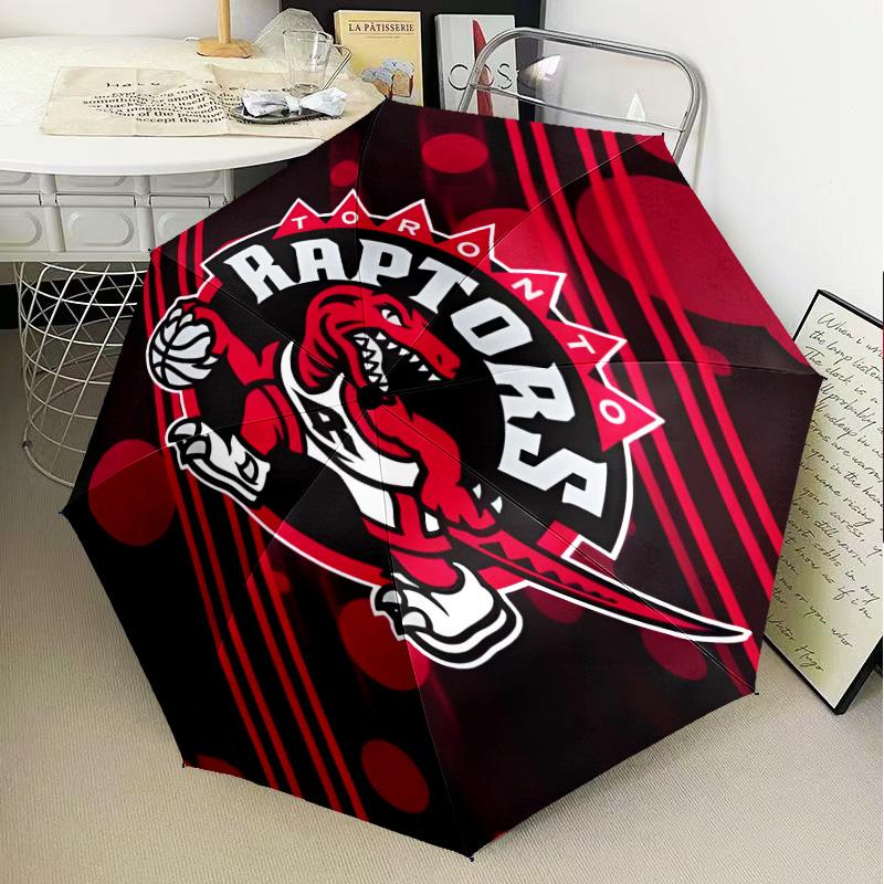 Raptors basketball Logo Umbrella Folding umbrella, automatic umbrella 8-Frame for Travel, camping Use Gift for Halloween Christmas