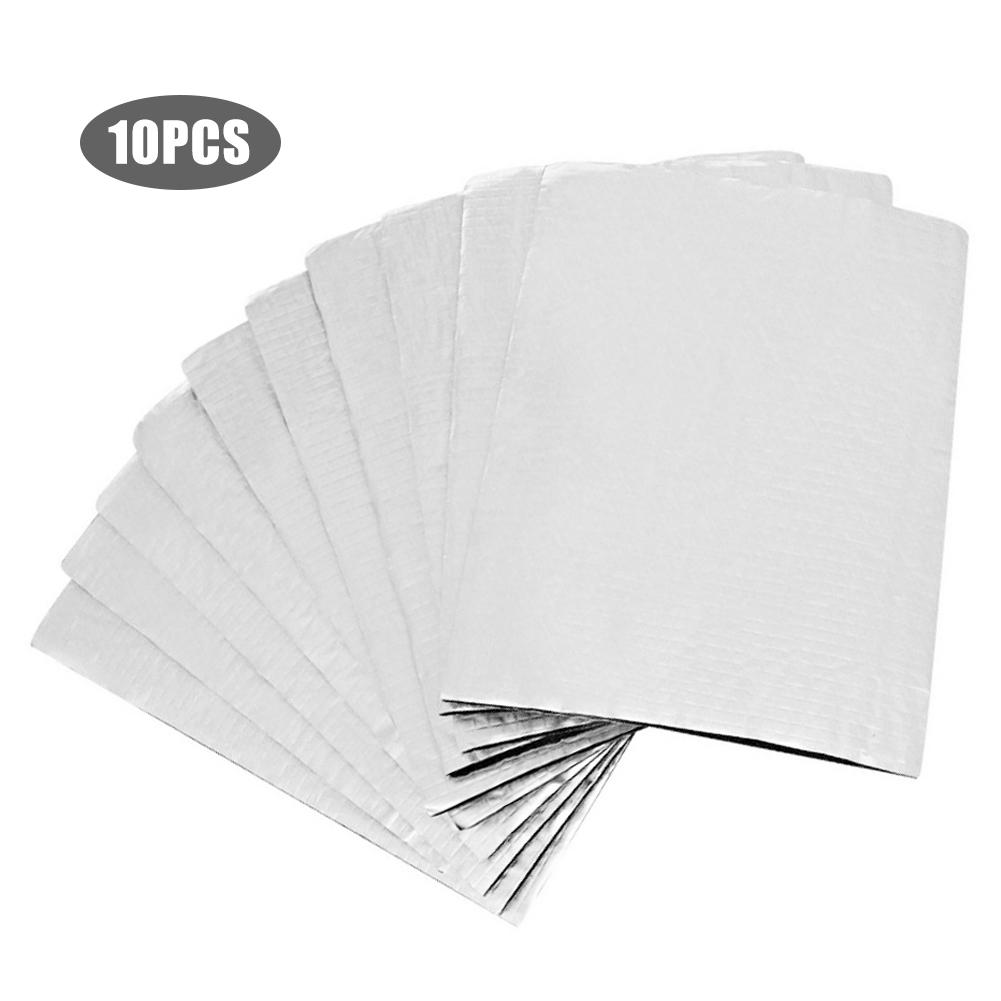 

10 шт. 25 см*18 см звукоизоляционный теплоизоляционный коврик для автомобиля, фургона, звукоизоляция, шумопоглощающая изоляция, изоляция капота автомобиля, бесшумная 5 мм серебряный