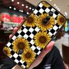 Checkerboard Sunflower Case For ZTE Nubia Red Magic 10 Air 7 6S 7S Pro Red Magic 11 10 9 8 8S 9S 10S Pro Plus Cover