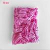 50/Pcs/set Disposable Plastic Shower Hair Cap Women Waterproof Pink Spa Salon Hotel Hair Dye Elastic Shower Cap Bathroom Rosa