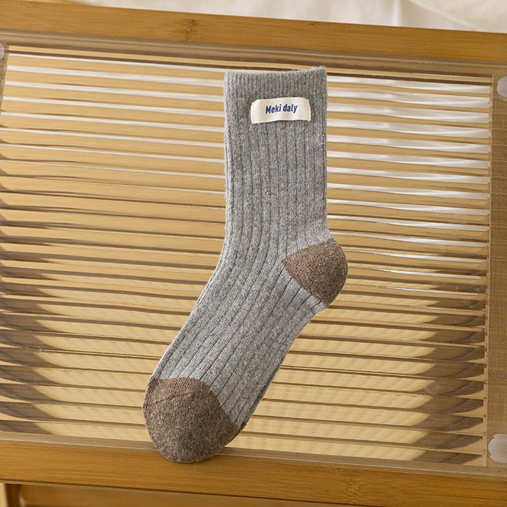Wool Socks Medium Socks Thickened Warm Wool Socks Cute Cartoon Long Socks Socks