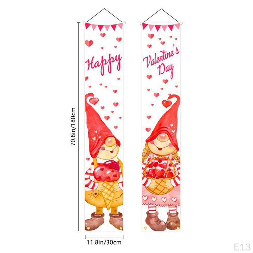 Garden Flag Decor Printed Romantic Holiday Banner Anniversary Valentines Day Party